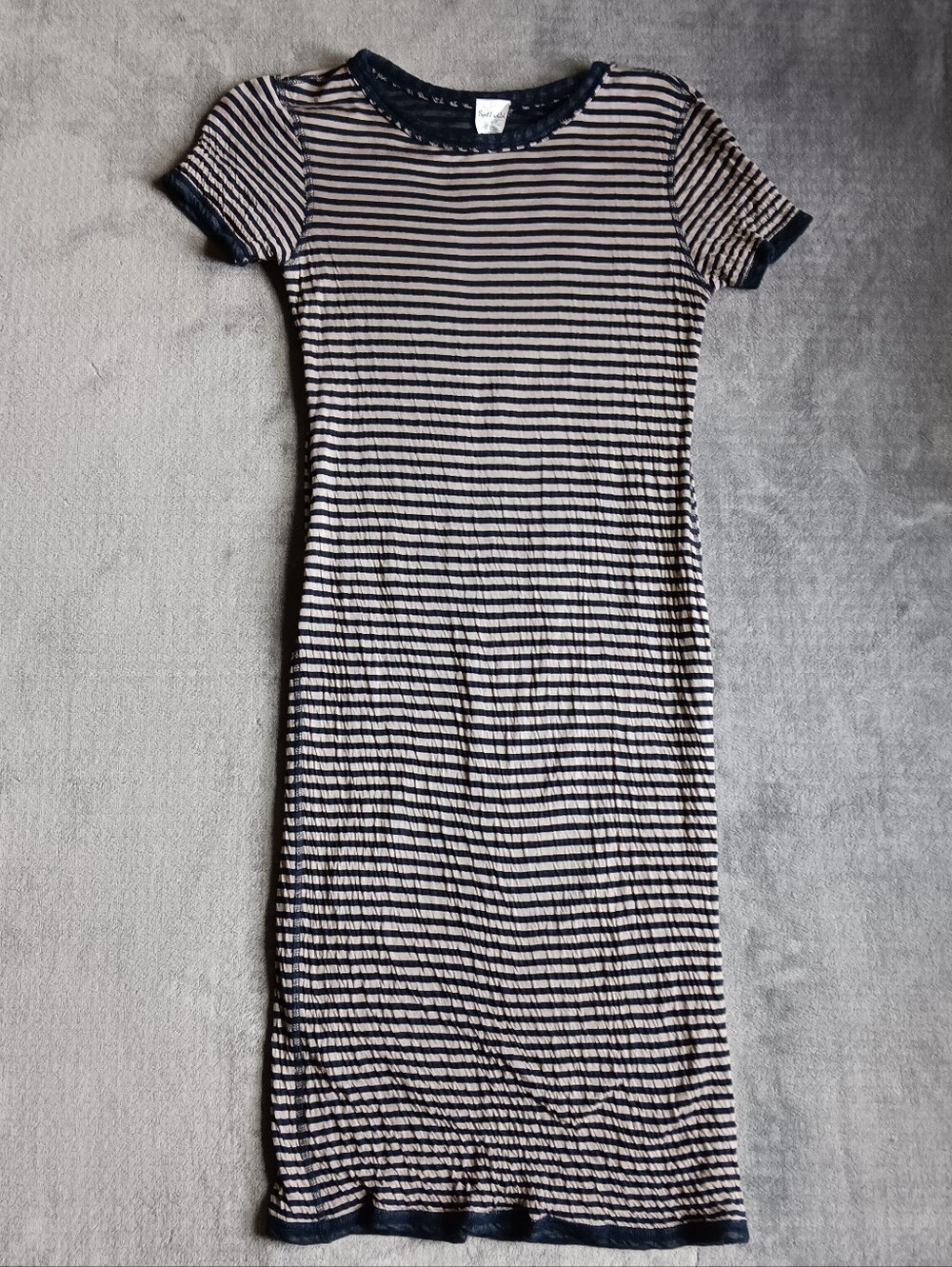 Striped Short Sleeve Maxi Dress By Splendid Size Small, Soft Stretchy